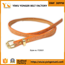 Cute New Style Orange Girls Fashion Cheap Skinny Belt for Promotion